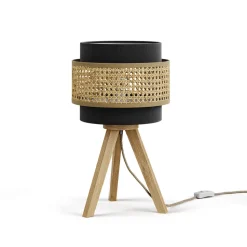 Tischlampe Morten Schwarz 26 x 45 cm mit Standfuß Vicco