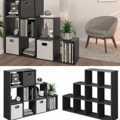 Treppenregal Anthrazit 142.4 x 107.8 cm Vicco