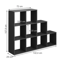 Treppenregal Anthrazit 142.4 x 107.8 cm Vicco