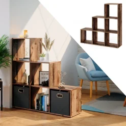 Treppenregal Antikholz 107.2 x 107.8 cm Vicco