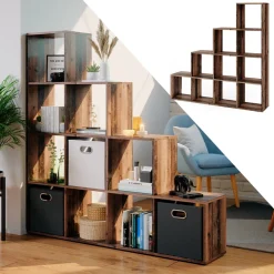 Treppenregal Antikholz 142.5 x 140 cm Vicco