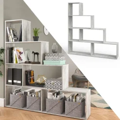 Treppenregal Beton 163 x 155 cm Vicco