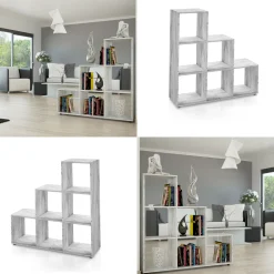 Treppenregal Beton 107.2 x 107.8 cm Vicco