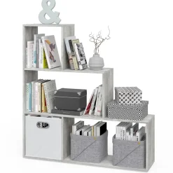 Treppenregal Grau 116.8 x 123.2 cm Vicco