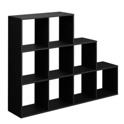 Treppenregal Schwarz 142.4 x 107.8 cm Vicco