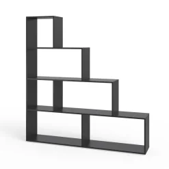 Treppenregal Schwarz 163 x 155 cm Vicco