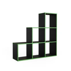 Treppenregal Schwarz/Grün 107.2 x 107.8 cm Vicco