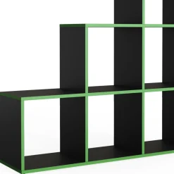 Treppenregal Schwarz/Grün 107.2 x 107.8 cm Vicco