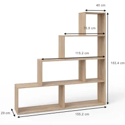Treppenregal Sonoma 163 x 155 cm Vicco