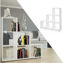 Treppenregal Weiß 107.2 x 107.8 cm Vicco