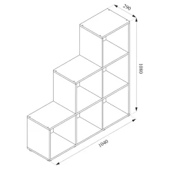 Treppenregal Weiß 107.2 x 107.8 cm Vicco