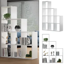 Treppenregal Aramis Weiß 103.5 x 144 cm 9 Fächer Vicco