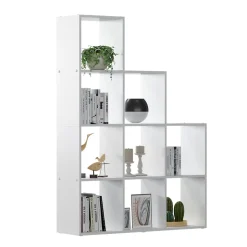 Treppenregal Aramis Weiß 103.5 x 144 cm 9 Fächer Vicco