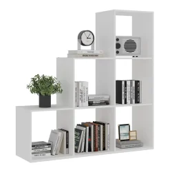 Treppenregal Theresa Weiß 104 x 108 cm 6 Fächer Vicco