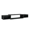 TV-Schrank Nordic Schwarz Beton 139.7 x 20.3 cm mit offenen Regalen Vicco