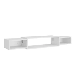 TV-Schrank Nordic Weiß 139.7 x 20.3 cm mit offenen Regalen Vicco