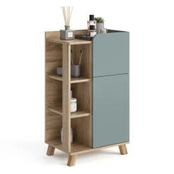 Unterschrank Karen Sonoma/Blau 50 x 90 cm mit Tür und Schublade Vicco