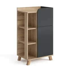 Unterschrank Karen Sonoma/Anthrazit 50 x 90 cm mit Tür und Schublade Vicco