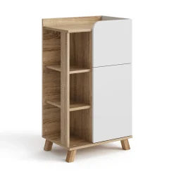 Unterschrank Karen Sonoma/Weiß 50 x 90 cm mit Tür und Schublade Vicco