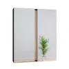Vicco Badspiegelschrank Anthrazit Gloria 70x84x16 cm - Badezimmerschrank mit Spiegel, Unterschrank- und Hängeschrank-Kombination