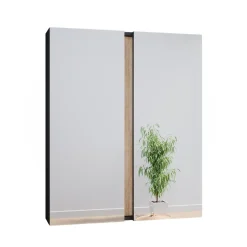 Vicco Badspiegelschrank Anthrazit Gloria 70x84x16 cm - Badezimmerschrank mit Spiegel, Unterschrank- und Hängeschrank-Kombination