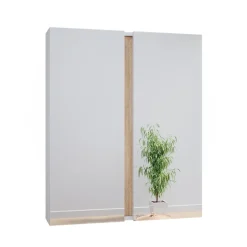 Vicco Badspiegelschrank Weiß Gloria 70x84x16 cm - Badezimmerschrank mit Spiegel, Unterschrank- und Hängeschrank-Kombination
