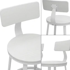 Vicco Barhocker Caracas, Hocker für die Bar, Weiß, 34 x 102 cm 2er Set