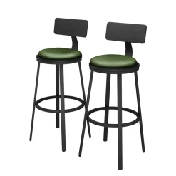 Vicco Barhocker Caracas, Hocker für die Bar, Schwarz, 34 x 102 cm 2er Set