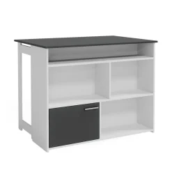 Vicco Bartisch "Dominic", Anthrazit/Weiß, 116 x 37 cm 4x offene Fächer und 1x Tür