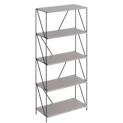 Vicco Bücherregal "Ravix", Greige/Schwarz, 60 x 134.5 cm