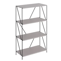 Vicco Bücherregal "Ravix", Greige/Schwarz, 60 x 102.5 cm