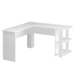 Vicco Eckschreibtisch Nikita, Winkelschreibtisch, Weiß, 140 x 140 cm