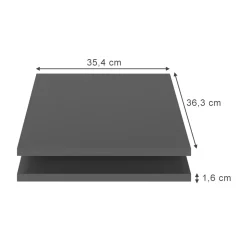Vicco Einlegeboden "Claus", Anthrazit, 2er Set