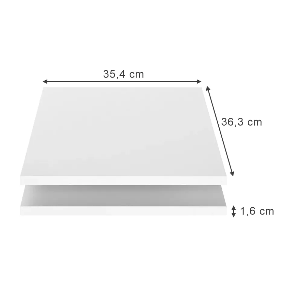 Vicco Einlegeboden "Claus", Weiß, 2er Set