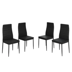 Vicco Esszimmerstuhl Grand, Stuhl, Schwarz, 42.5 x 48 cm 4er Set