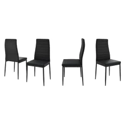 Vicco Esszimmerstuhl Grand, Stuhl, Schwarz, 42.5 x 48 cm 4er Set