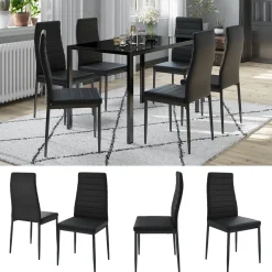 Vicco Esszimmerstuhl "Grand", Schwarz, 42.5 x 48 cm 6er Set