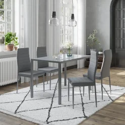 Vicco Esszimmerstuhl Grand, Stuhl, Grau, 42.5 x 48 cm 4er Set