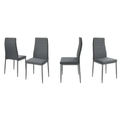 Vicco Esszimmerstuhl Grand, Stuhl, Grau, 42.5 x 48 cm 4er Set