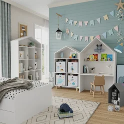 Vicco Faltbox, Regalbox für Kinder, Grau, 30 x 30 cm (Motiv Weltall)