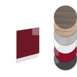 Vicco Frontblende R-Line, Geschirrspüler Fronttür, Rot/Weiß, 60 cm ohne Arbeitsplatte