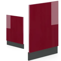 Vicco Frontblende R-Line, Geschirrspüler Fronttür, Rot/Anthrazit, 45 cm ohne Arbeitsplatte