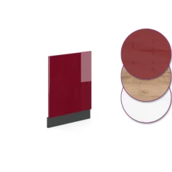 Vicco Frontblende R-Line, Geschirrspüler Fronttür, Rot/Anthrazit, 45 cm ohne Arbeitsplatte