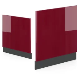 Vicco Frontblende R-Line, Geschirrspüler Fronttür, Rot/Anthrazit, 60 cm ohne Arbeitsplatte