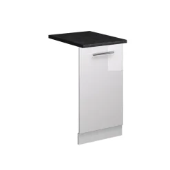 Vicco Geschirrspülblende "Fame-Line", Weiß Hochglanz, 45 cm , AP Anthrazit