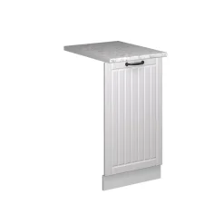 Vicco Geschirrspülblende Fame-Line, Geschirrspüler Fronttür, Weiß Landhaus, 45 cm, AP Marmor