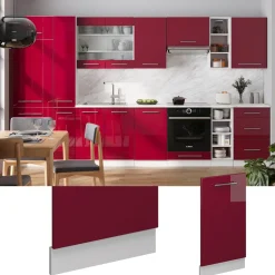 Vicco Geschirrspülblende "Fame-Line", Bordeaux Hochglanz, 45 cm ohne Arbeitsplatte