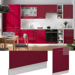 Vicco Geschirrspülblende "Fame-Line", Bordeaux Hochglanz, 60 cm ohne Arbeitsplatte