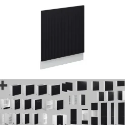 Vicco Geschirrspülblende "Fame-Line", Schwarz gestreift, 60 cm ohne Arbeitsplatte