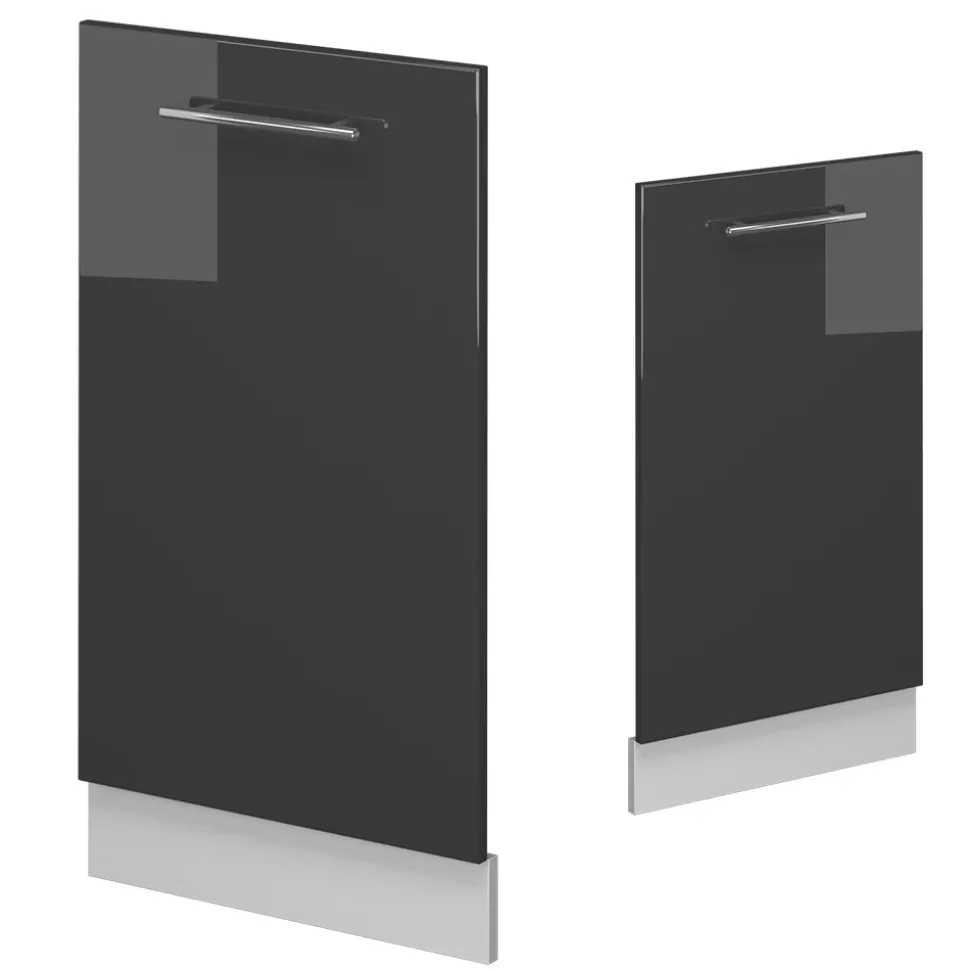 Vicco Geschirrspülblende "Fame-Line", Anthrazit Hochglanz, 45 cm ohne Arbeitsplatte